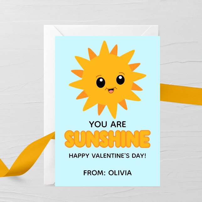 Carte De Correspondance You Are Sunshine Kids Valentine Card (Créateur téléchargé)