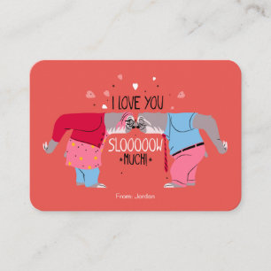Carte De Correspondance Zootopie Amour de Paresseux Saint-Valentin