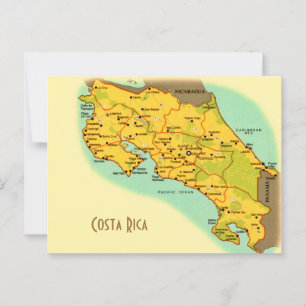 Carte de Costa Rica Carte postale