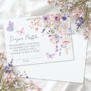 Carte de couche bébé Fête de naissance Papillon Fl