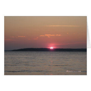 Carte de coucher du soleil de Peconic (blanc)