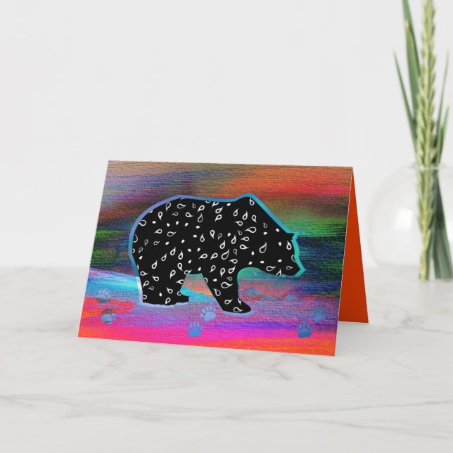 Carte de couleurs de l'ours noir (Devant)