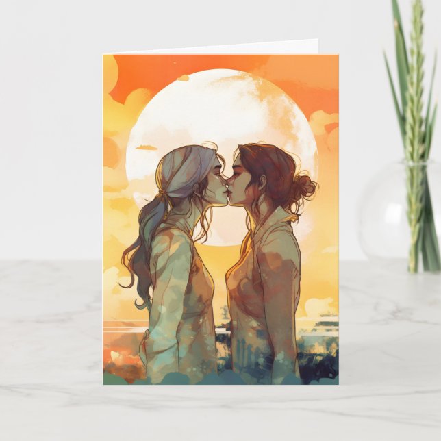 Carte de couple pour la Saint-Valentin LGBTQ (Devant)