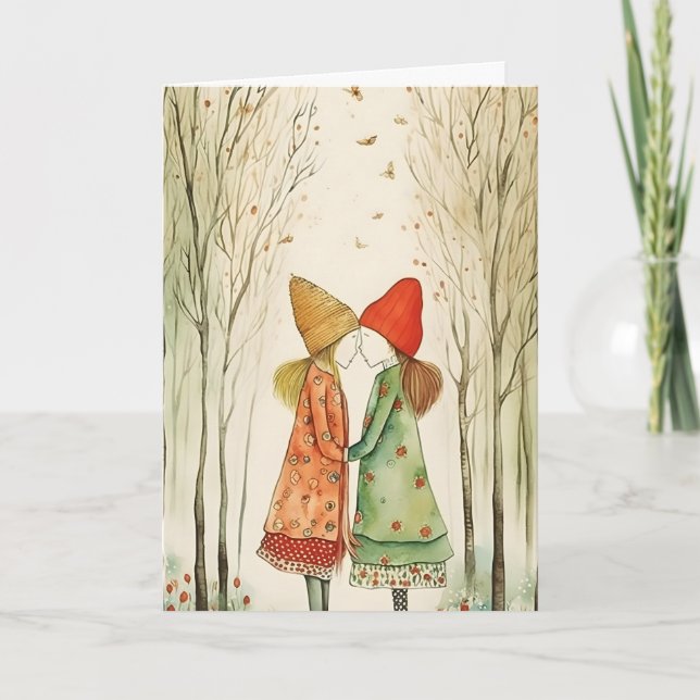 Carte de couple pour la Saint-Valentin LGBTQ (Devant)