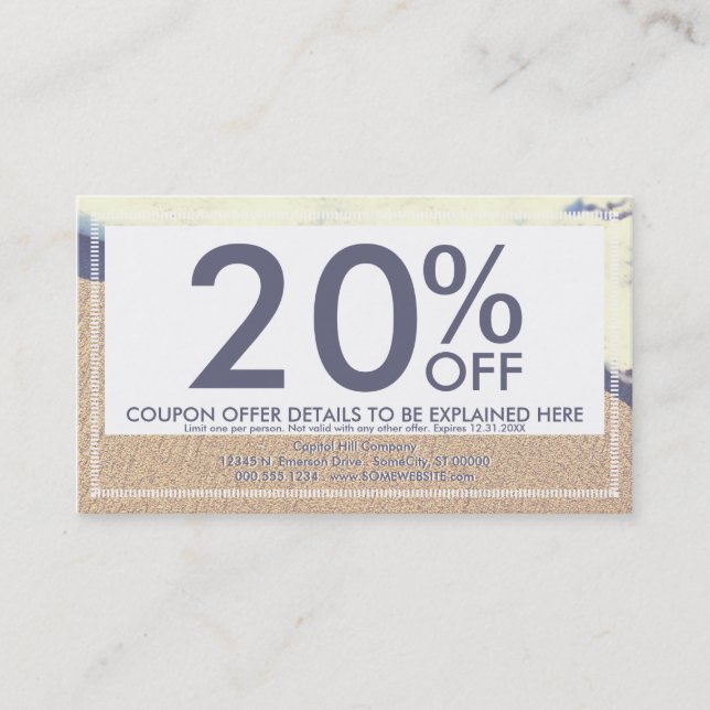 carte de coupon à ondes balisées (Devant)