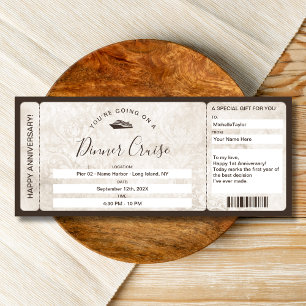 Carte de coupon de surprise Billet de croisière Ca