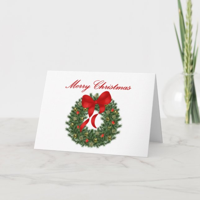 Carte de couronne de Noël (Devant)