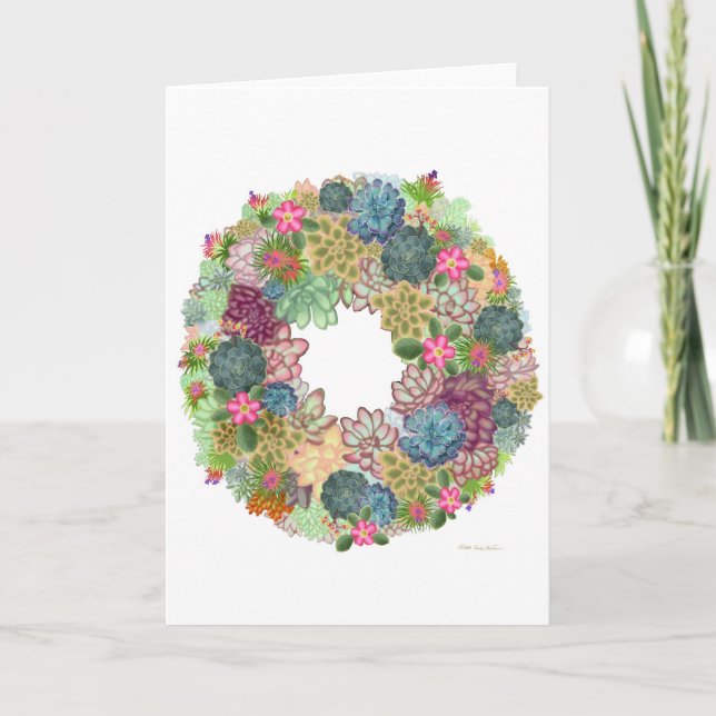 Carte de couronne Succulente du désert (Devant)