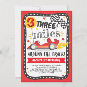 Carte de course Cute Racetrack Enfants Garçon fête