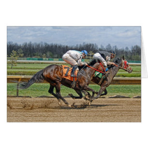 Carte de course serrée de pur sangs
