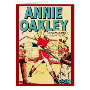 Carte de couverture comique Vintage "Annie Oakley"