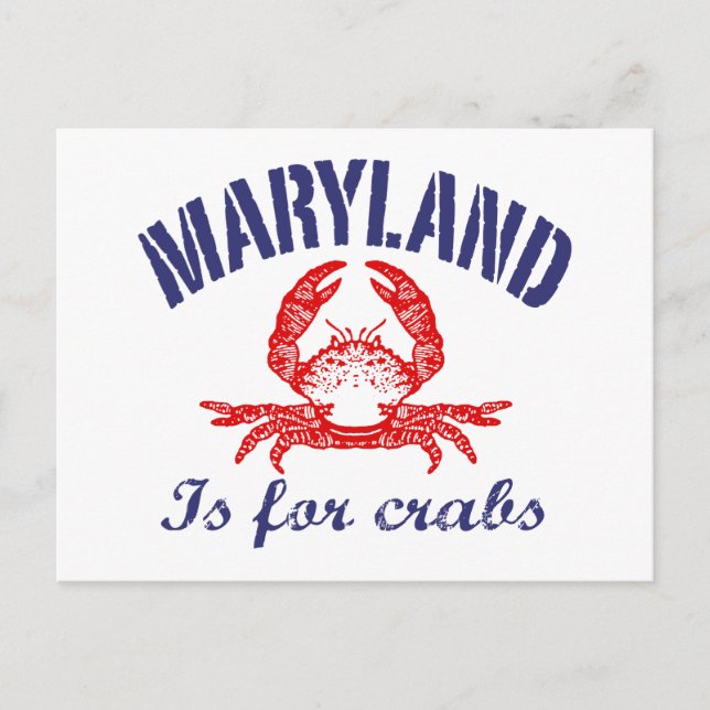 Carte de crabe du Maryland (Devant)