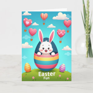 Carte de créature d'œuf de printemps joyeux