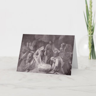 Carte de crèche vintage