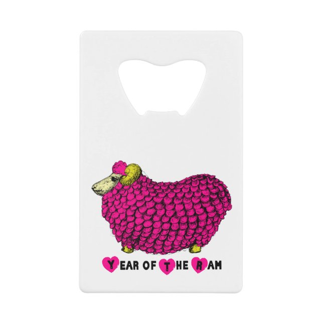 Carte de crédit 2015 Ram Sheep Chèvre Année Ouvert (Devant)