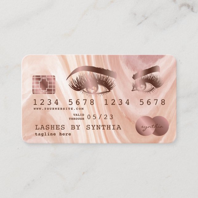 Carte de crédit Artiste moderne de maquillage en m (Devant)