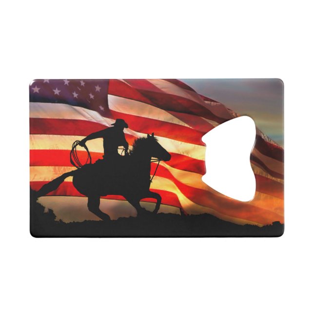 Carte de crédit Cowboy Bottle Ouvrir cadeau (Devant (Horizontal))