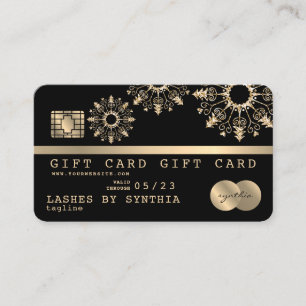 Carte de crédit de Noël Carte cadeau de neige Cert