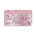 Carte de crédit fille Rose stylisé Gold Driving Go