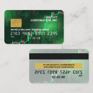 Carte de crédit   Graphique à chandelles financièr