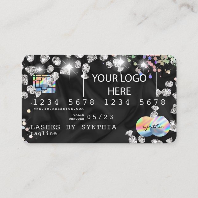 Carte de crédit holographique Styled Diamonds ajou (Devant)