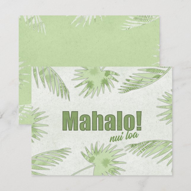 Carte de crédit Mahalo Nui Tropical (Effet Coupe P (Devant / Derrière)