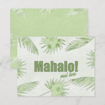 Carte de crédit Mahalo Nui Tropical (Effet Coupe P