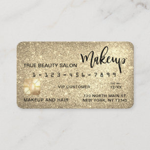 Carte de crédit Maquillage de Parties scintillant 