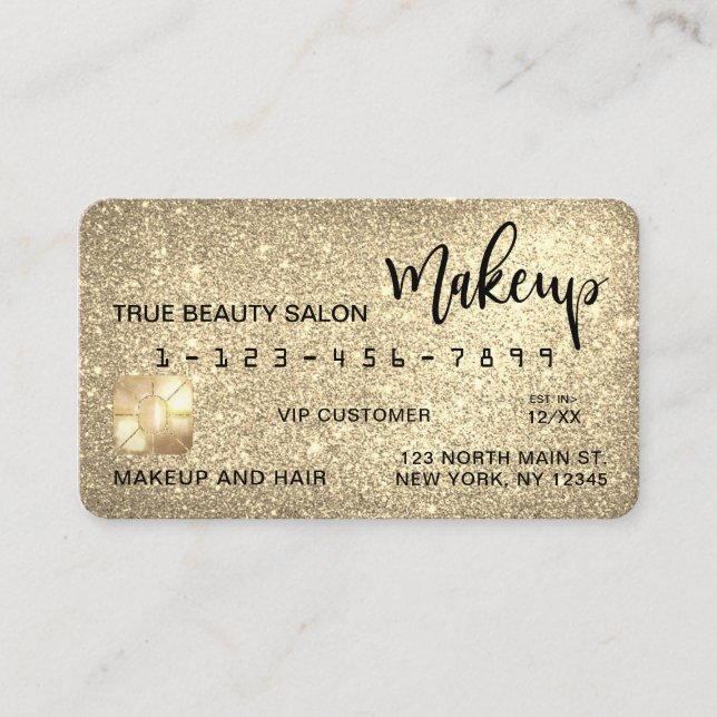 Carte de crédit Maquillage de Parties scintillant  (Devant)
