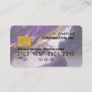 Carte de crédit   Marbre violet or