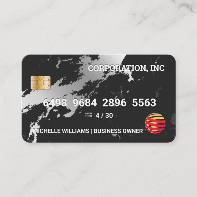 Carte de crédit | Metallique | Marbre (Devant)