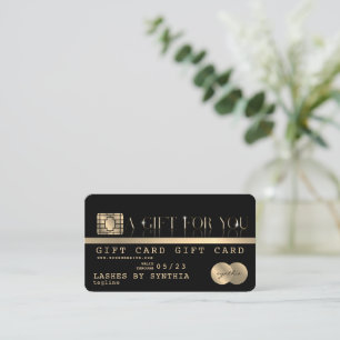 Carte de crédit moderne certificat cadeau