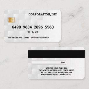 Carte de crédit   Motif moderne géométrique blanc