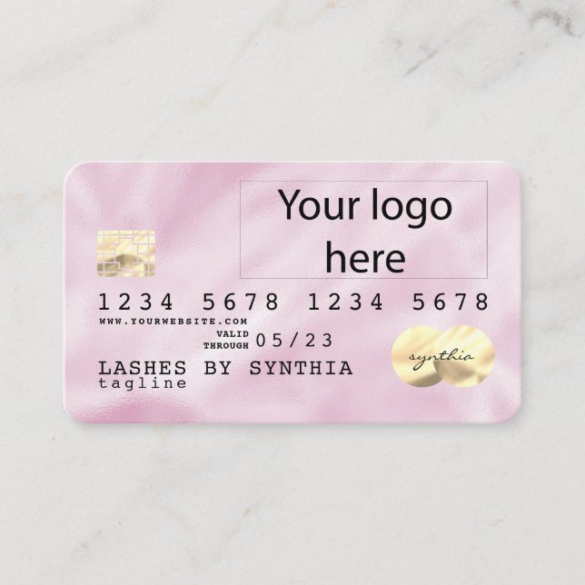 Carte de crédit Pink Holograph Unicorn ajoutez vot (Devant)