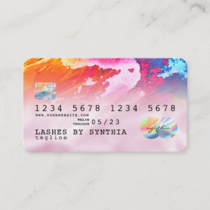 carte de crédit pour un coup de pinceau d'art mode