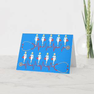 Carte de crédit Retro Nurse Congratulations