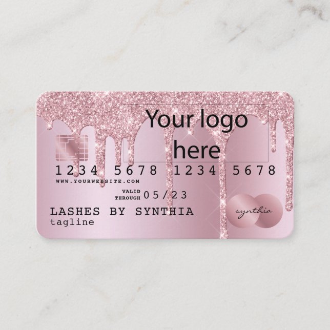 Carte de crédit Rose Gold Driving Gold Ajoutez vot (Devant)