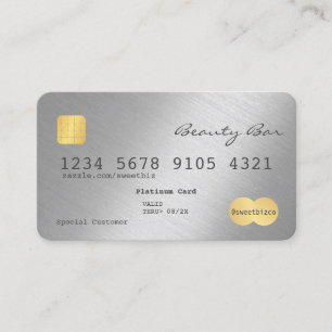 Carte de crédit simple et élégante Platine brillan