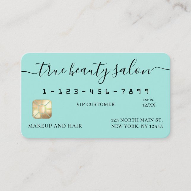 Carte de crédit Simple Mint Gold Signature Script (Devant)