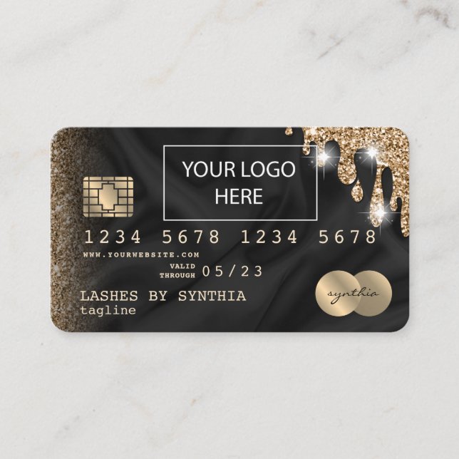 Carte de crédit Styled ajouter votre logo Drip Gol (Devant)
