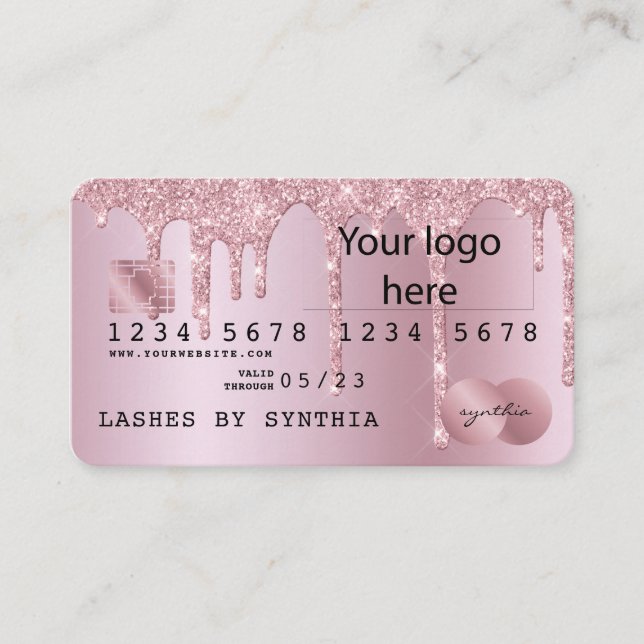Carte de crédit Styled AJOUTER VOTRE LOGO Dripping (Devant)