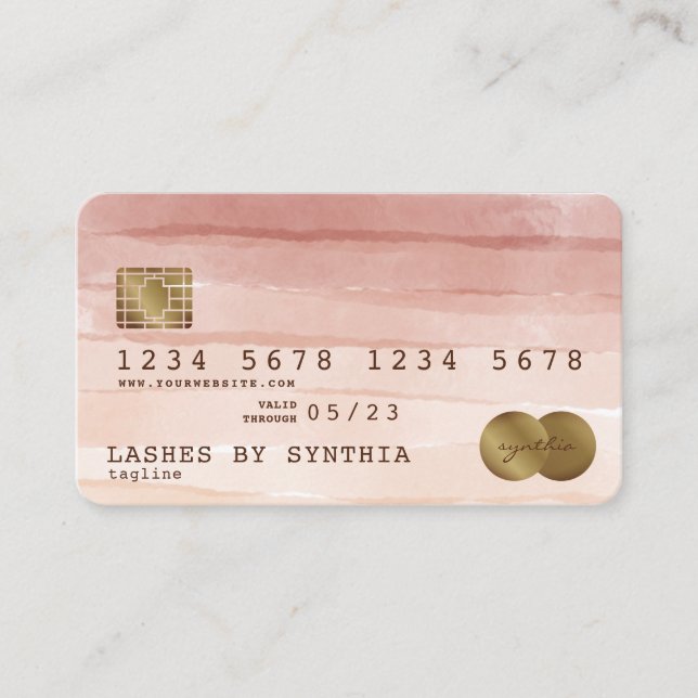 Carte de crédit Styled Driving Or poussisty rose (Devant)
