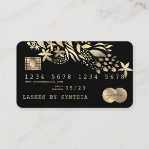 Carte de crédit Styled Floral Gold