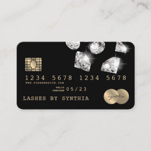 Carte de crédit Styled Gold Diamonds Médias sociau