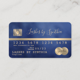 Carte de crédit Styled Gold et Navy ajoutez votre 