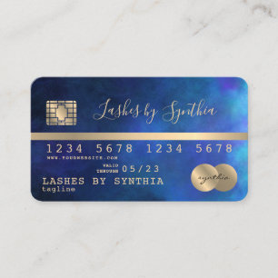 Carte de crédit Styled Gold et Navy ajoutez votre 