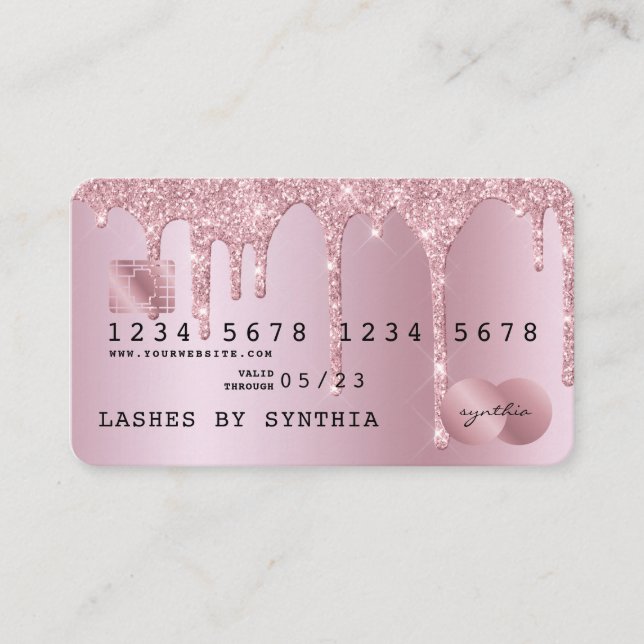Carte de crédit Styled Rose Gold Driving Gold (Devant)
