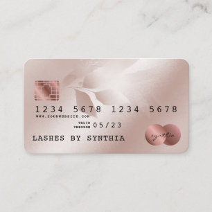 Carte de crédit Styled Rose Gold Watercolor Floral