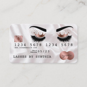Carte de crédit Stylisé Rose Gold Long Lashes Crow