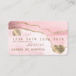 Carte de crédit Stylisé Vierge rose